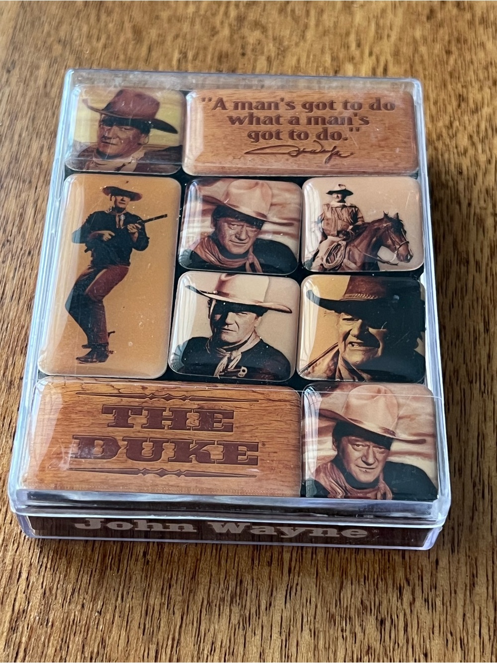 Vintage John Wayne vandor magnet set sealed new in package The Duke